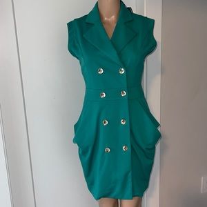 Double-Breasted sleeveless dress size small